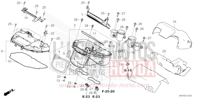 LUFTFILTER von CBR1000RR "Fireblade" GRAND PRIX RED (R380) von 2024